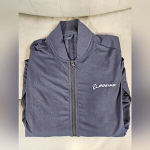 UnderArmour Boeing Embroidered lightweight zip Collared long sleeve soft gray